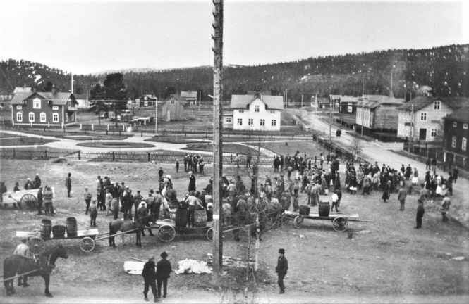 Brandövning på Köpmantorget 1922